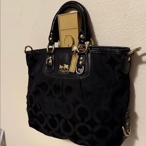 Coach Black Signature Shoulder Bag